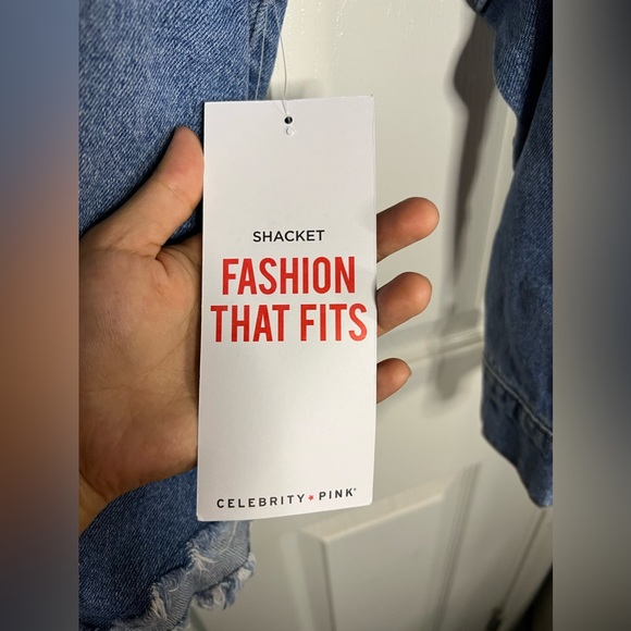 Celebrity Pink Plus size Shacket Midwash NWT - Picture 5 of 7